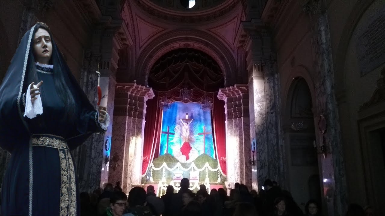 Taranto - Settimana Santa 2018 - Il Pellegrinaggio dell'Addolorata entra in Città Nuova