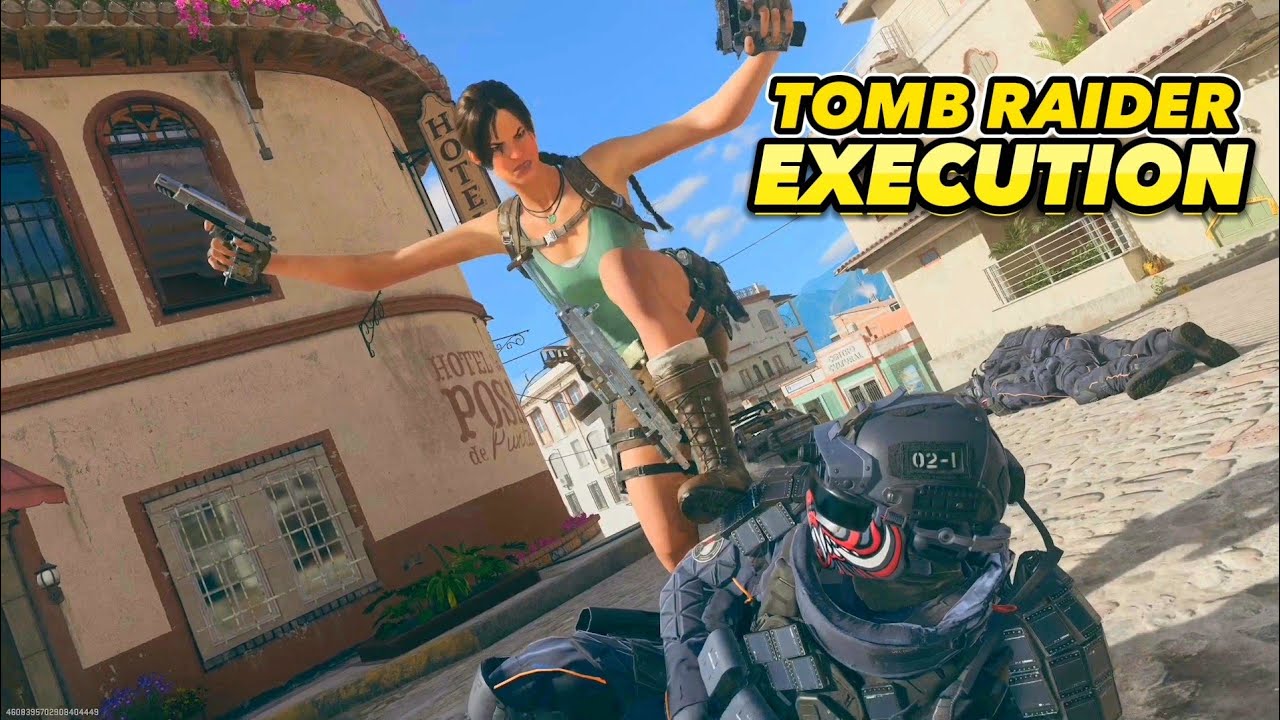 New Operator Tomb Raider Play For Sport Finishing Move - MW2 & Warzone 2 Lara Croft Execution