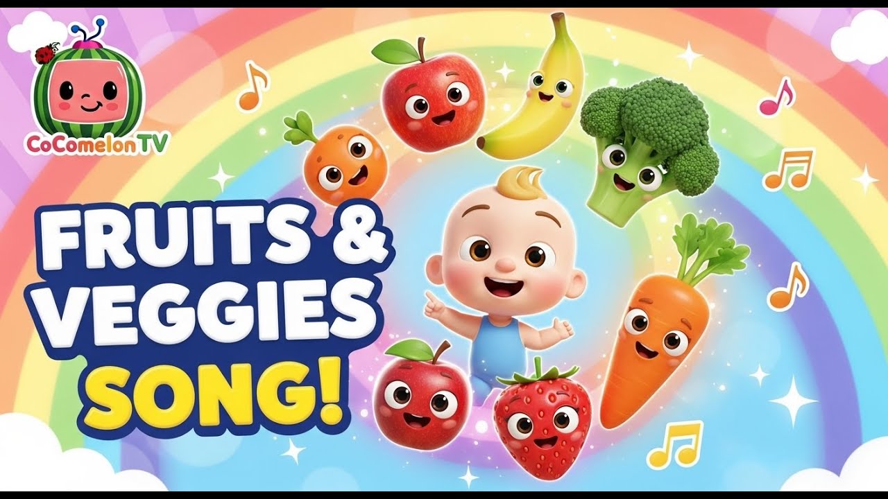 Fruits & Vegetables Song 🍎🥦 | Healthy Food Nursery Rhymes for Kids | CoComelon Style