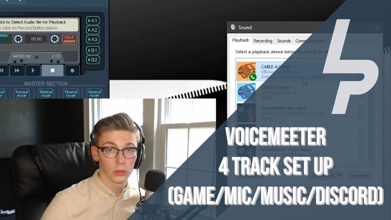 [READ DESC] Setting up 4 Track audio in OBS using VoiceMeeter (Game/Music/Comms/Microphone)