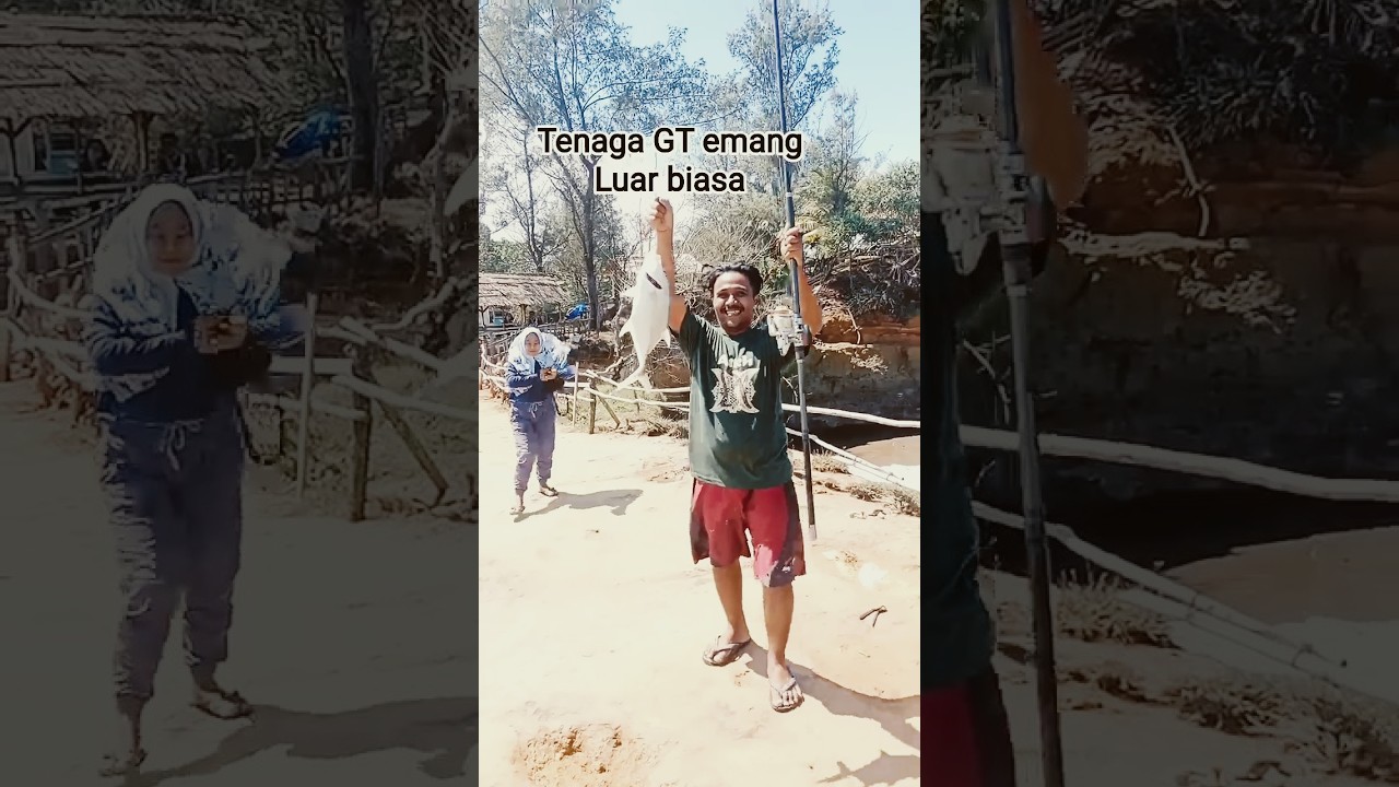 tenaga ikan GT emang luar biasa #ikangt #gebur #Gt #shorts #videoshorts #fishingvideo #fishing