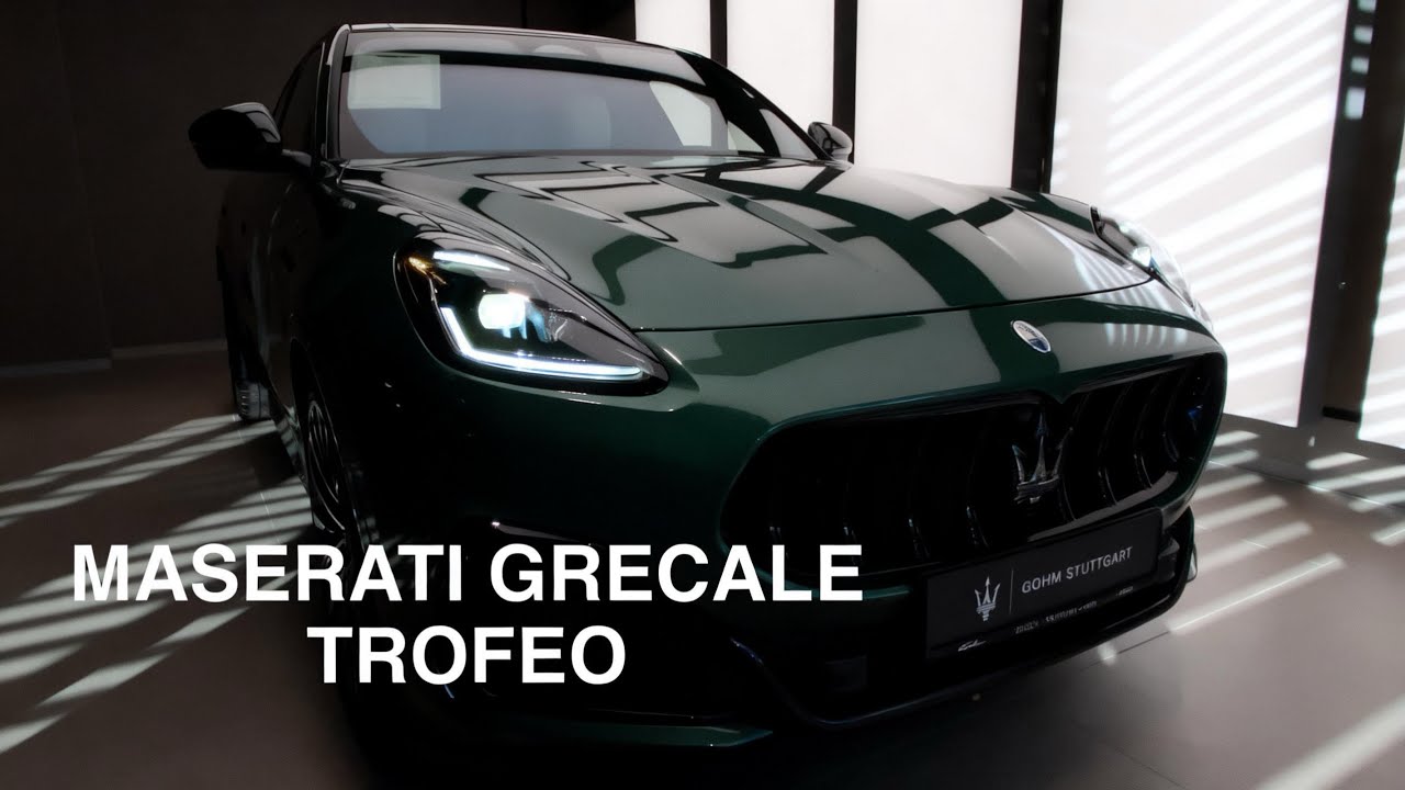 2026 Maserati Grecale in Green color. Luxury SUV Exterior and Interior in detail