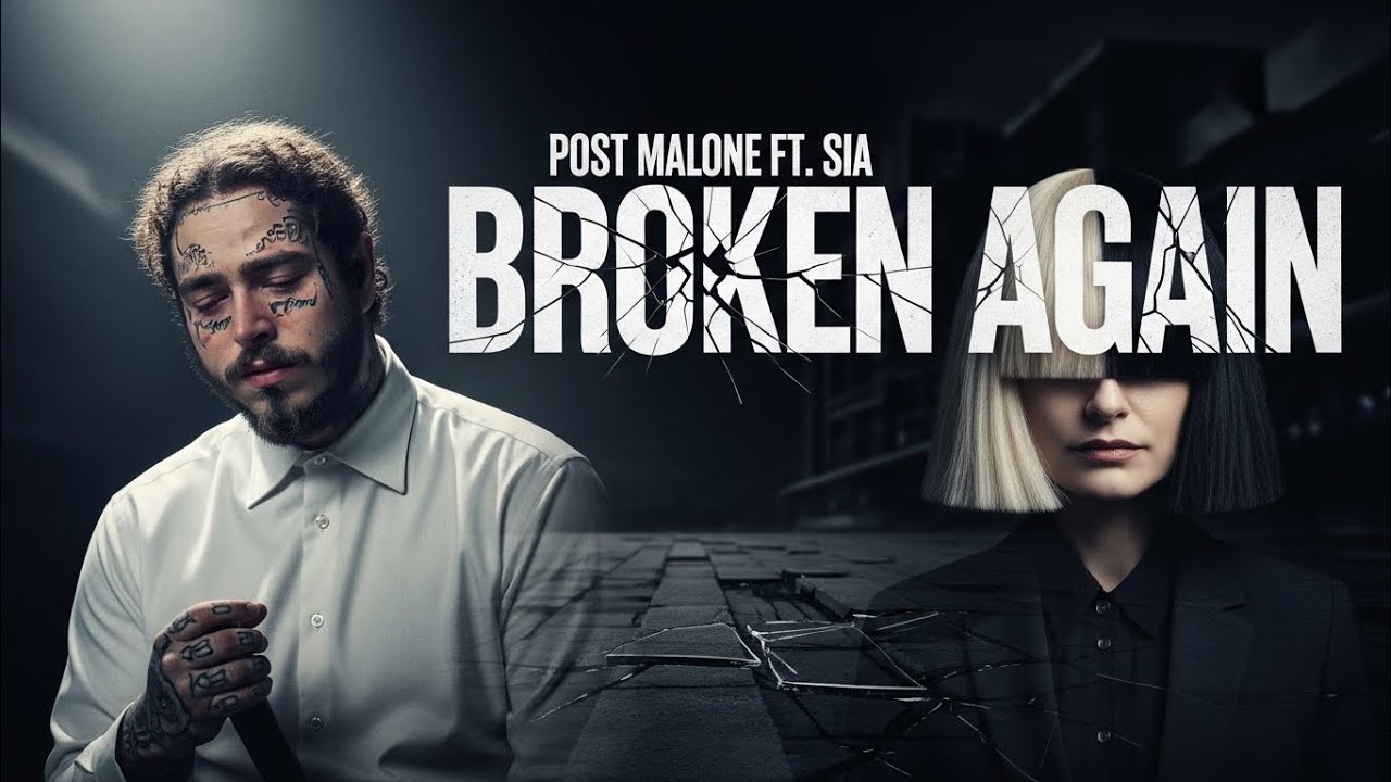 Post Malone ft. Sia - Broken Again | Lyrics Video 