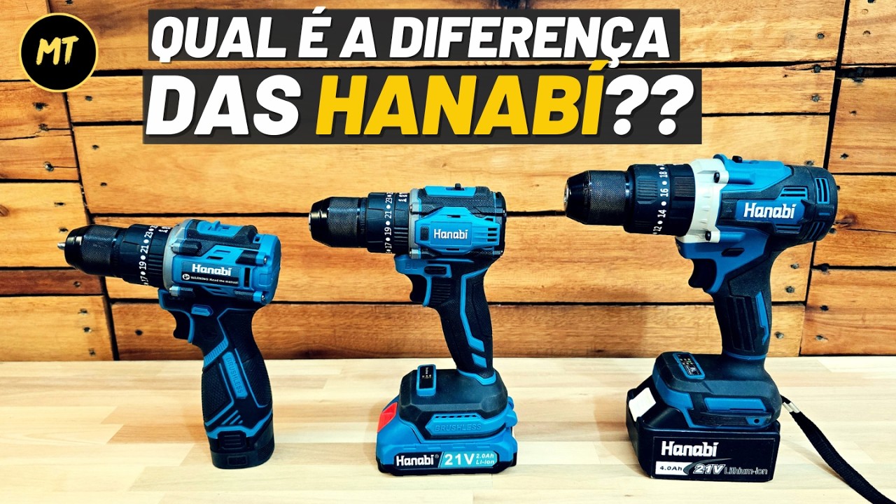 QUAL HANABI É MELHOR? CY-3006 vs CY-SEM3003 vs LJ-2005 – TESTEI TODAS! 16.8V ou 21V? BLACK FRIDAY!