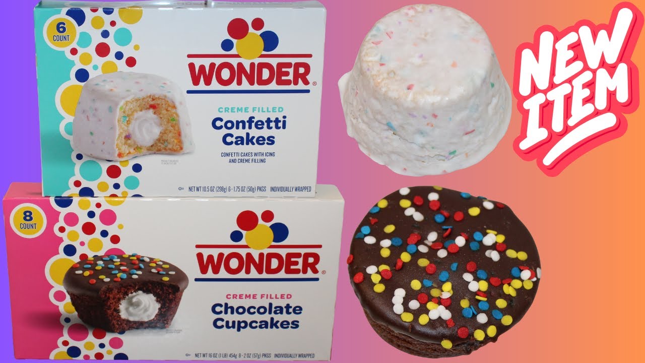 Wonder Crème Filled: Confetti Cakes & Chocolate Cupcakes Review