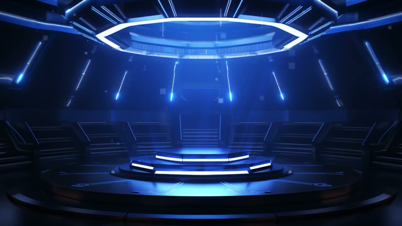 Futuristic Stage Background | 1 Hour No Audio Sci-Fi Presentation Backdrop