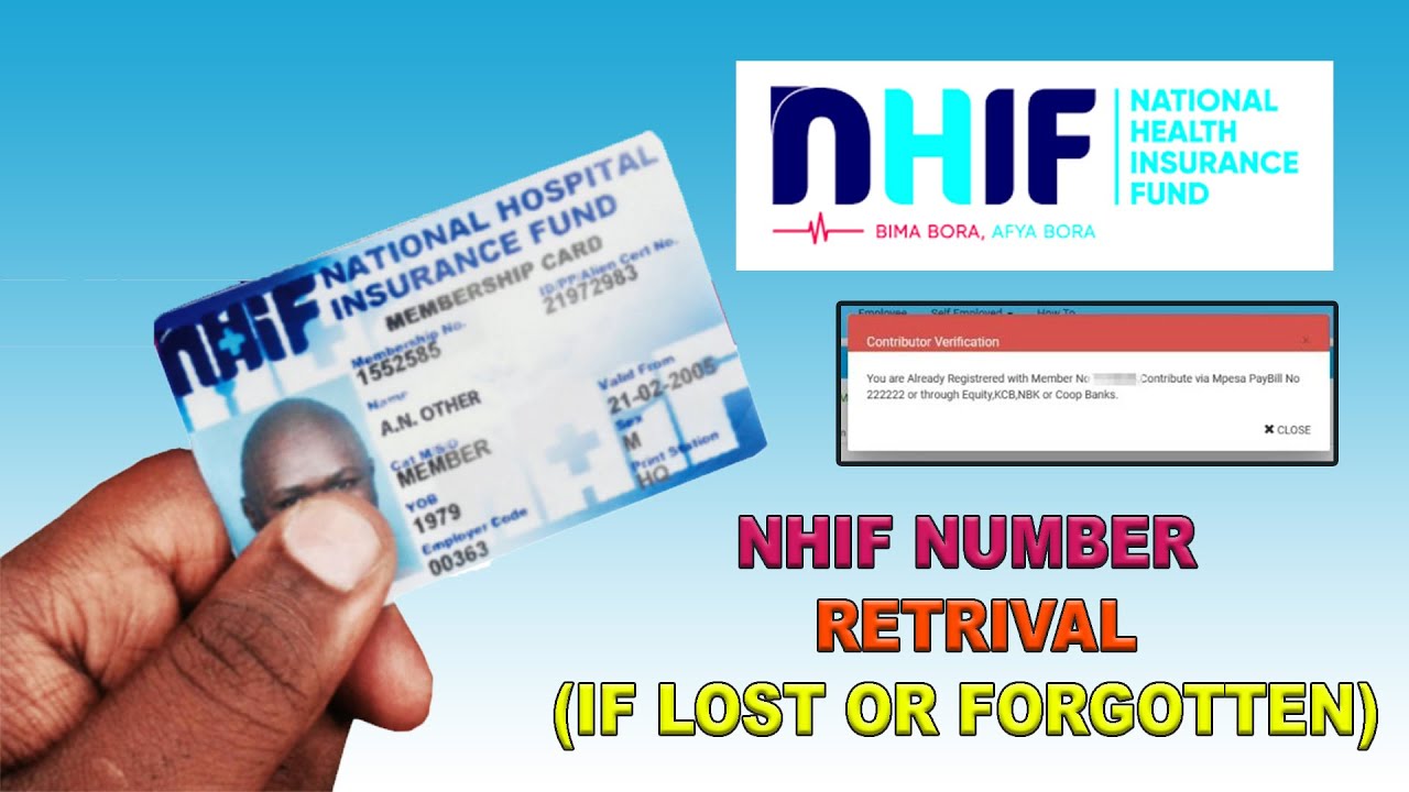 Как восстановить номер NHIF в случае его утери или забывания.