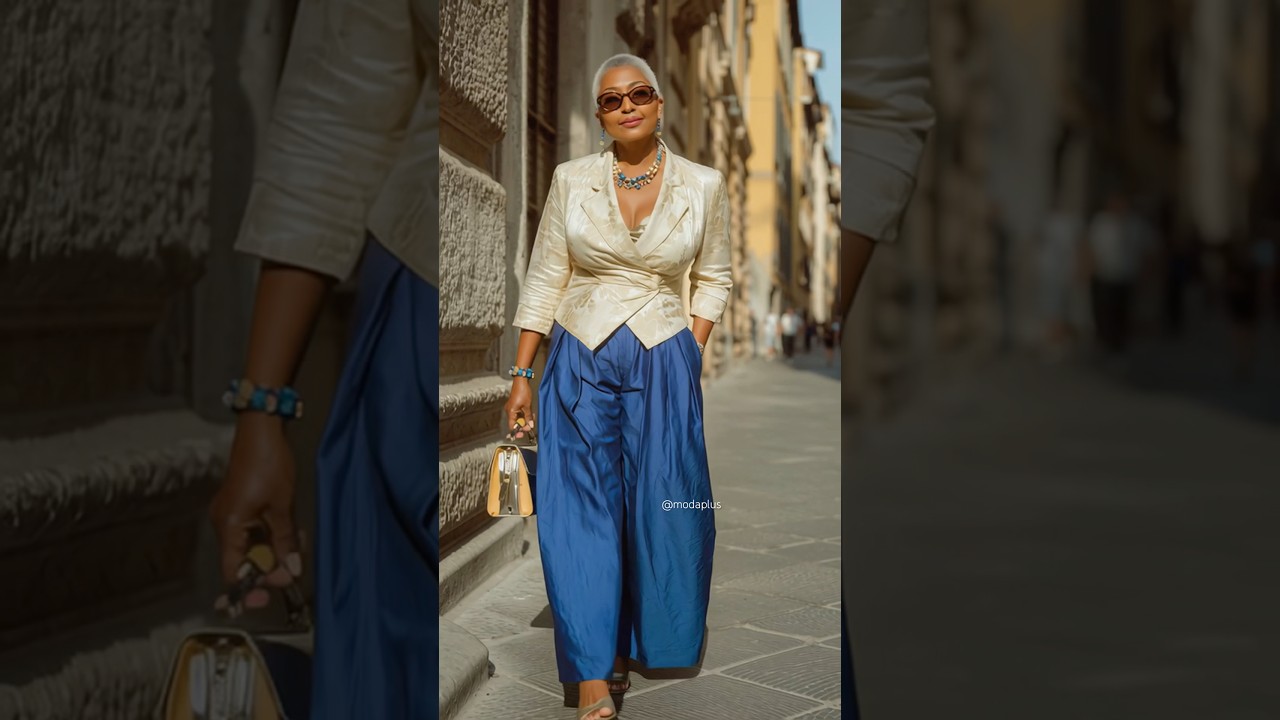 Timeless Elegance Over 60 in Tuscany ✨#over60style #maturefashion #ageisbeauty #timelesslook