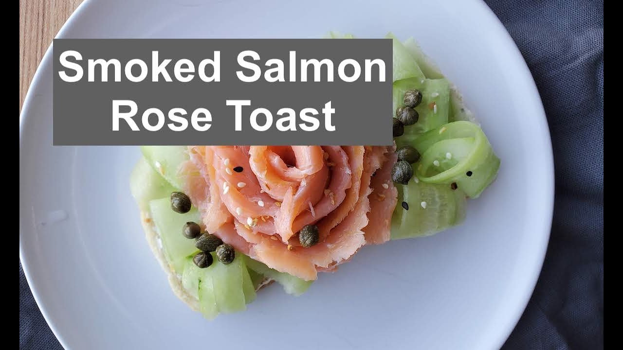 Simple Smoked Salmon Rose Toast