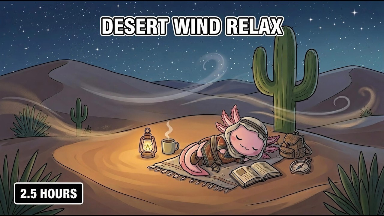 Desert Traveler Relax 🏜️ Cozy Desert Camp Ambience with Axolito (2.5 Hours)
