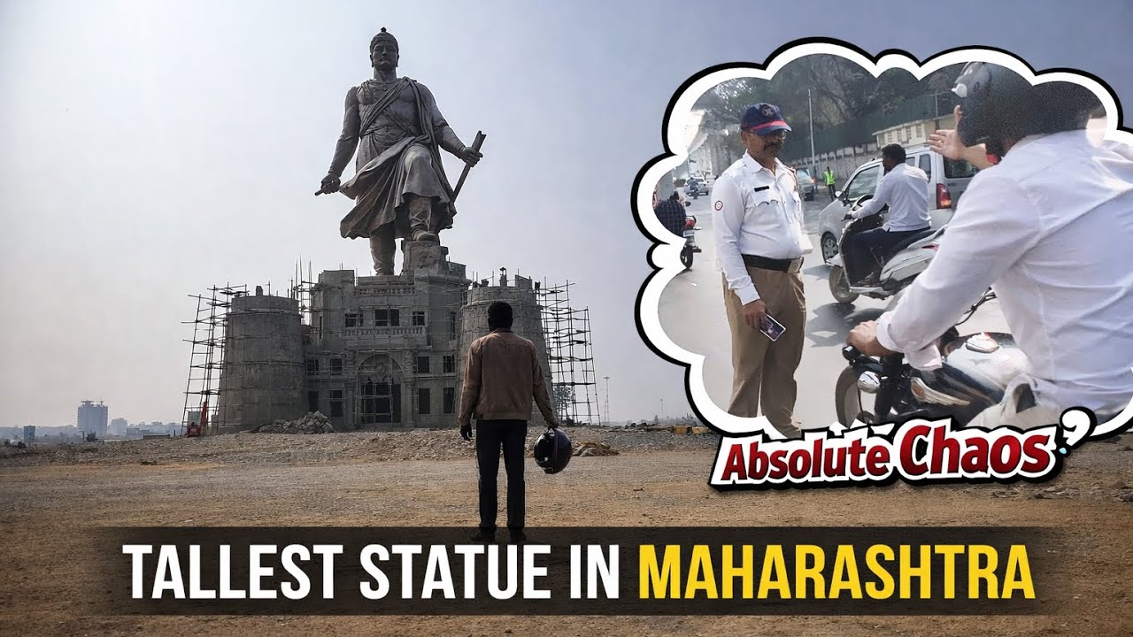 A ride to the tallest statue in Maharashtra || Statue of Hindubhushan || FT. @MotoRaiche  Vlog#2