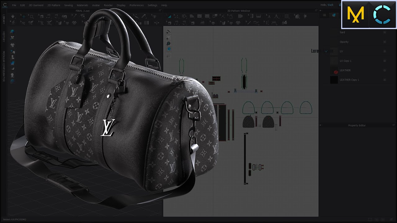 Modeling Bag Video Process - Marvelous Designer/Clo3D