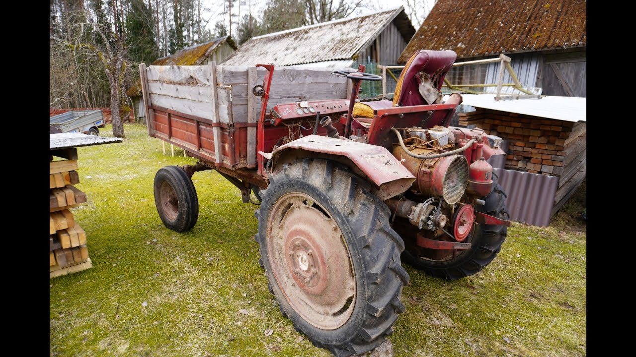 Starting tractor t16 after 10 years + Test drive