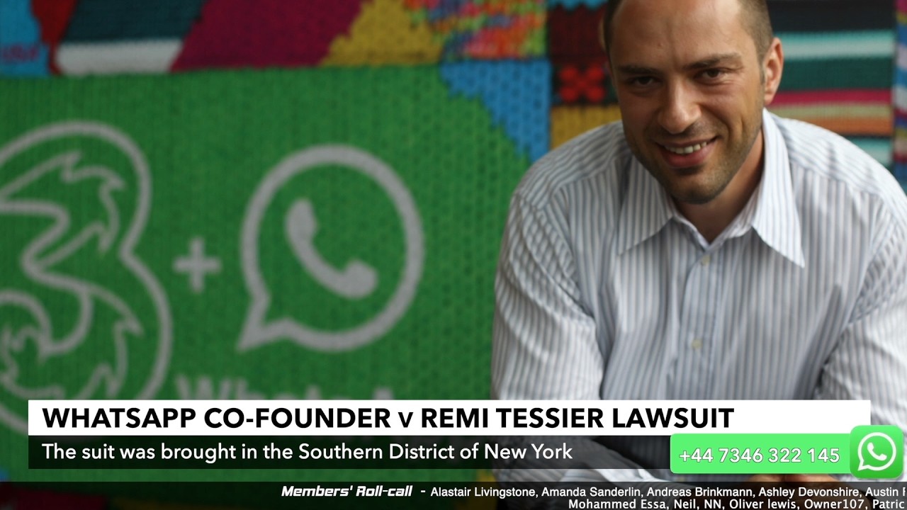 Юридическое дело основателя WhatsApp с французским дизайнером урегулировано | SY News