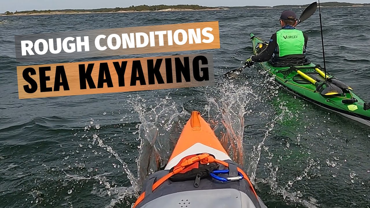 Sea kayaking against strong wind & waves! Itiwit X500 Strenfit & sea kayaks, 4 day kayak expedition