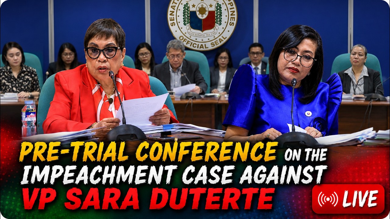 🔴 LIVE: Pre-Trial Conference on the Impeachment Case Against VP Sara Duterte