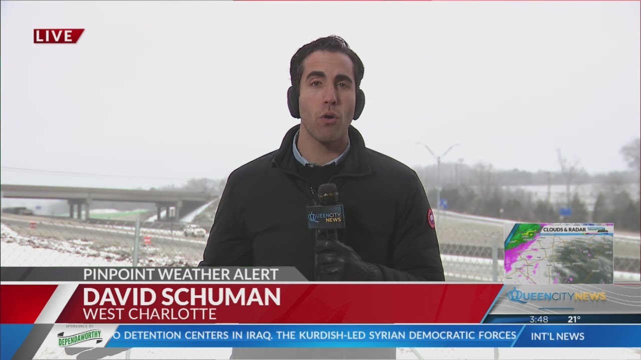 Dangerous freezing rain returns Sunday evening across Charlotte; roads remain treacherous