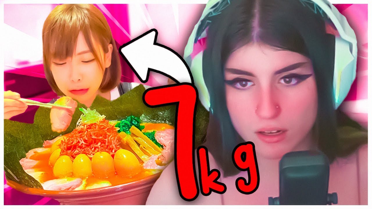abby reacciona a japonesa comiendo 7kg de ramen