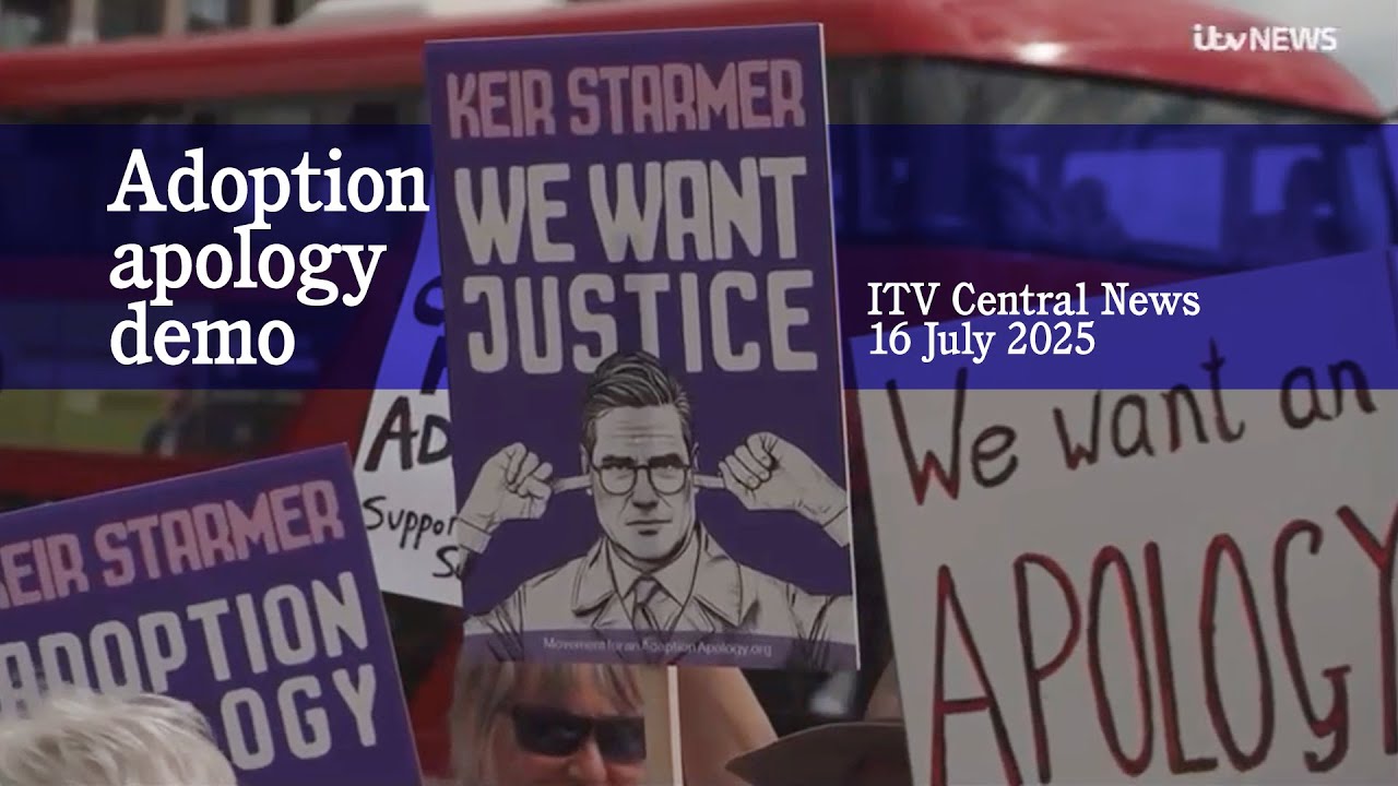 Adoption apology demo ITV Central News 160725