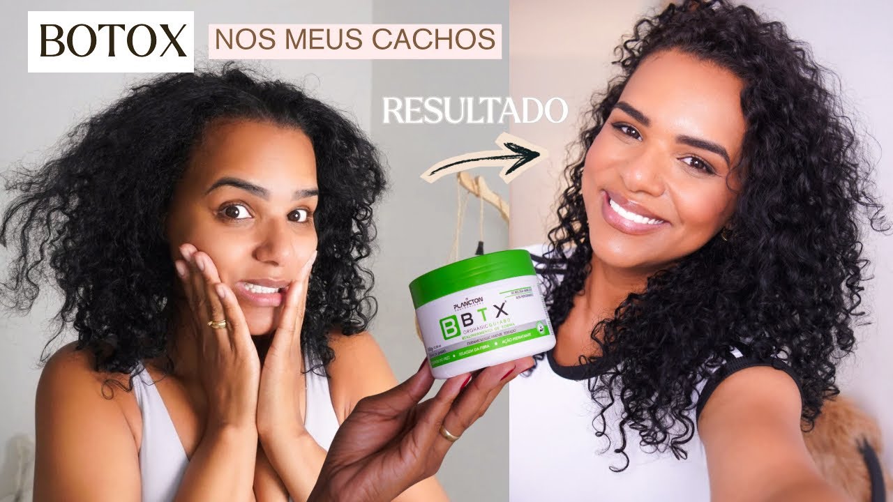Usei botox capilar pra soltar os cachos e diminuir o encolhimento e olha no que deu… Cachos Ralo