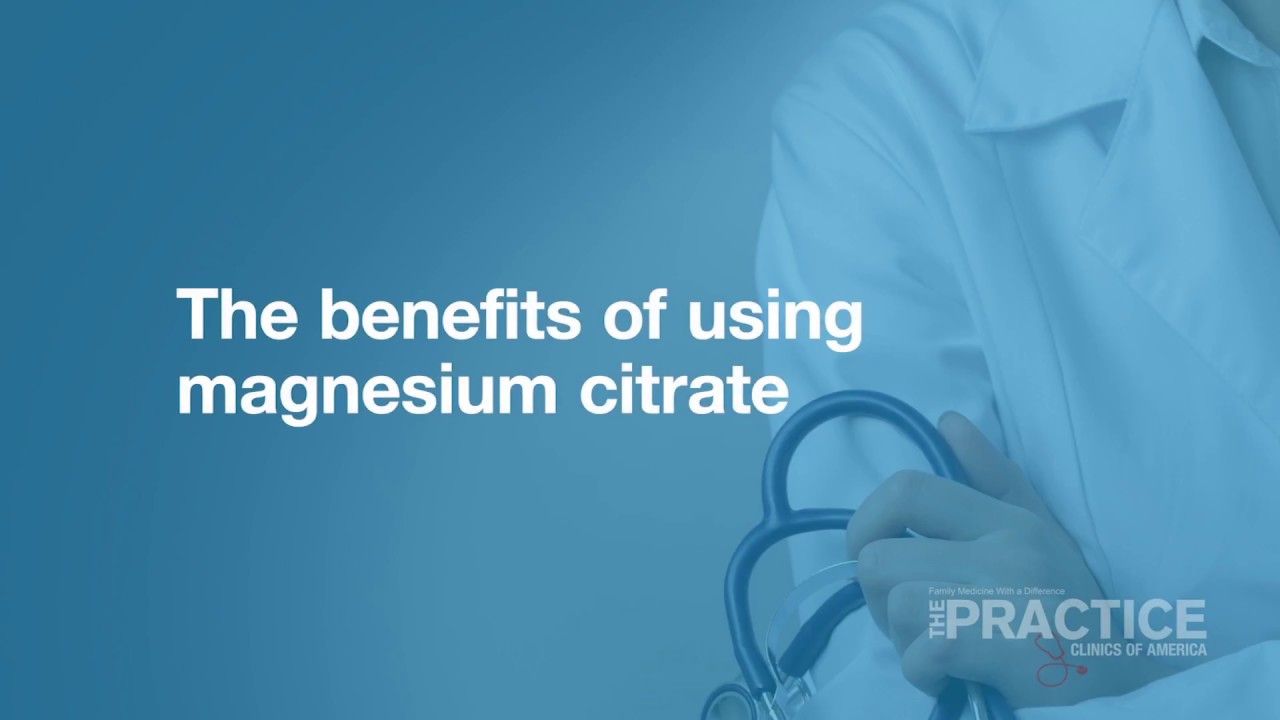 The benefits of magnesium citrate
