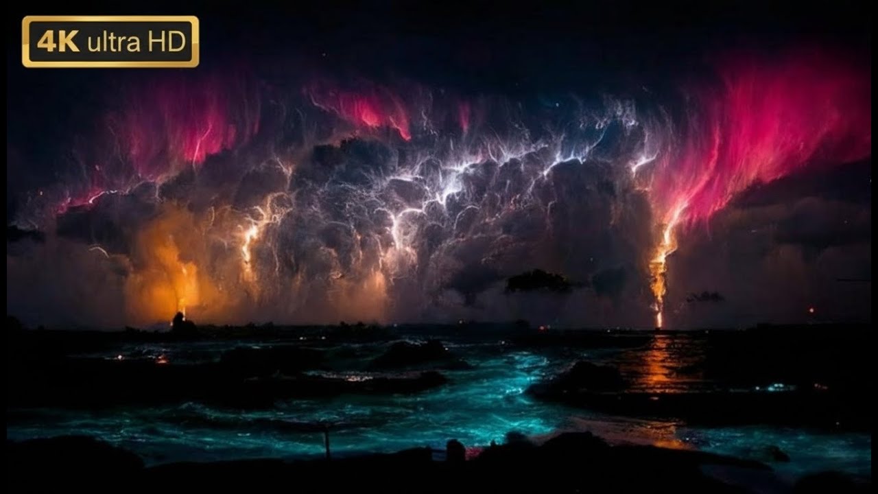 4K Storm, ocean, thunderstorm | Sound