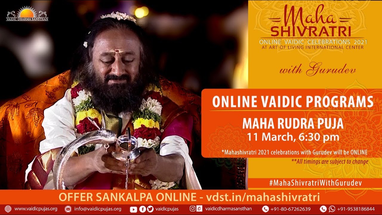 Maha Shivratri 2021 Celebrations with Gurudev Sri Sri Ravi Shankar | Rudra Puja