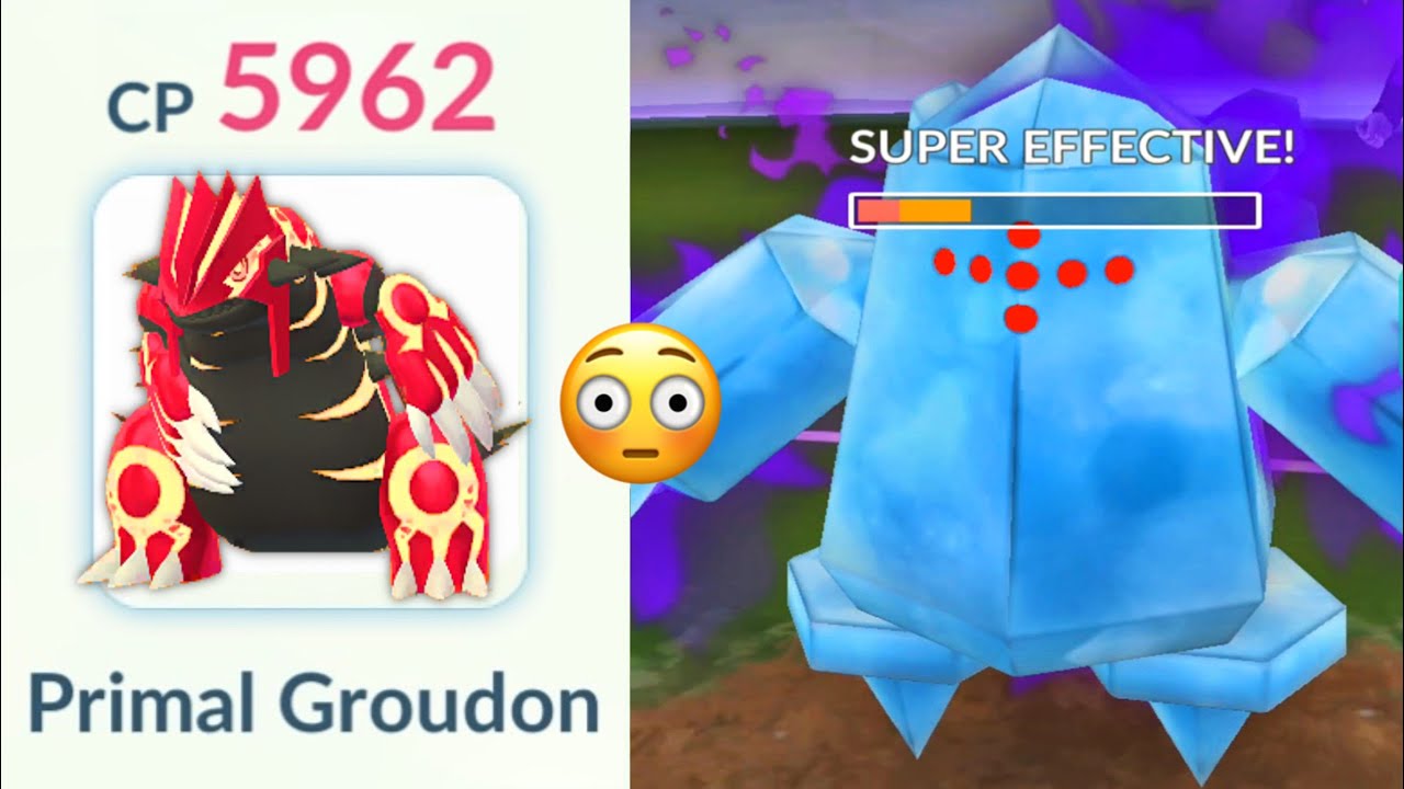 Giovanni’s Shadow Regice vs Primal Groudon (Pokemon Go)