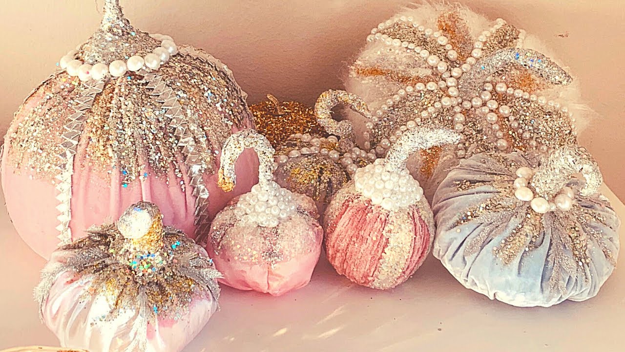 Pier 1 Inspired || Glam Pumpkins || Glitter Pumpkins