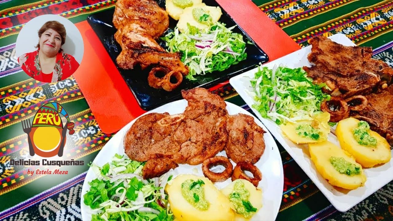 PARRILLADA PERUANA DE RES/ CHULETA DE CERDO/Y POLLO A LA PARRILLA/ COMIDAS TÍPICAS COCINA PERUANA