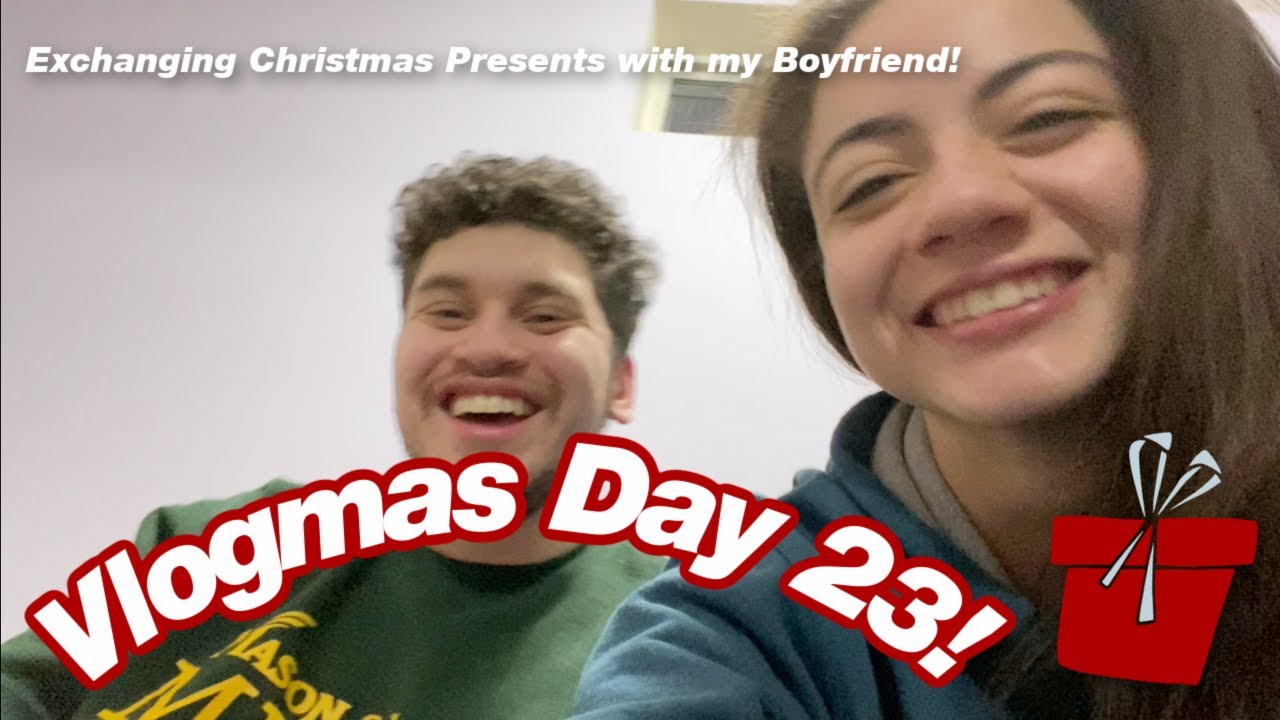 VLOGMAS DAY 23// exchanging Christmas presents with my boyfriend! Couples gift swap!