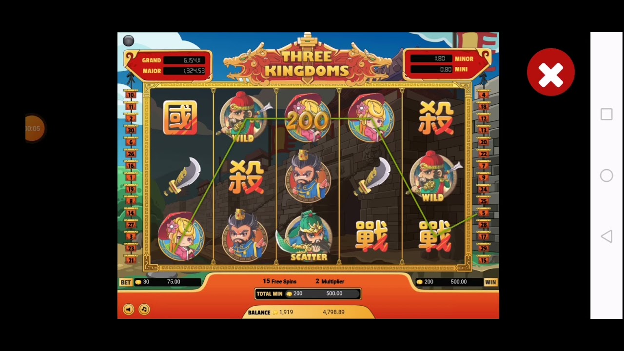 ALT CASINO THREE KINGDOMS BET 5 MULTIPLIER 2 SCATTER