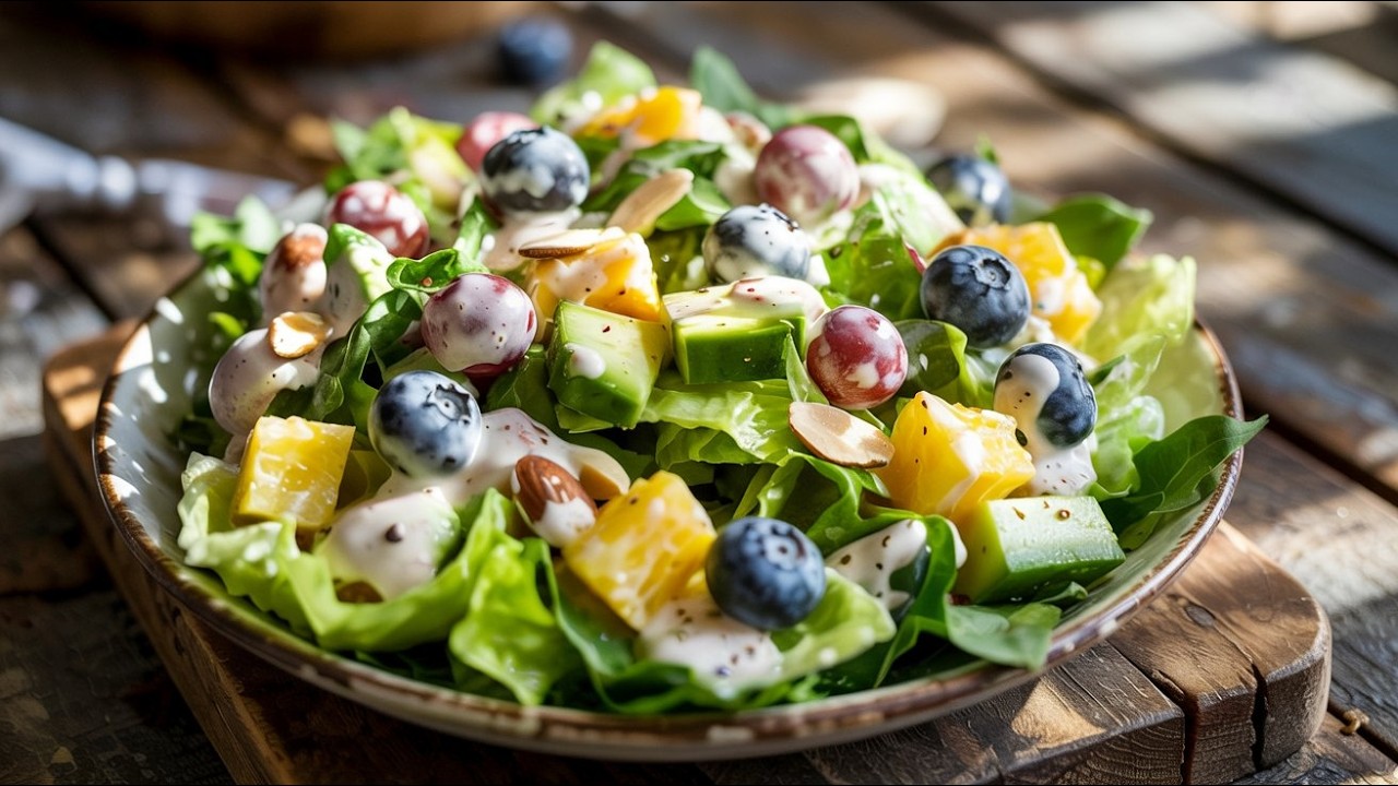 La ensalada fresca y saludable que preparo cuando quiero algo realmente delicioso 🥗