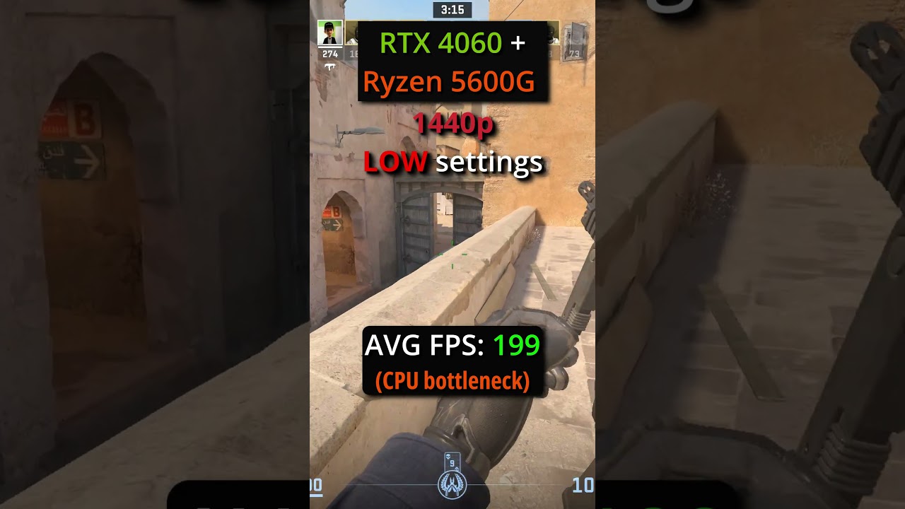 Counter-Strike 2 | 1440p LOW vs ULTRA - RTX 4060 + 5600G FPS Test! #counterstrike2 #cs2