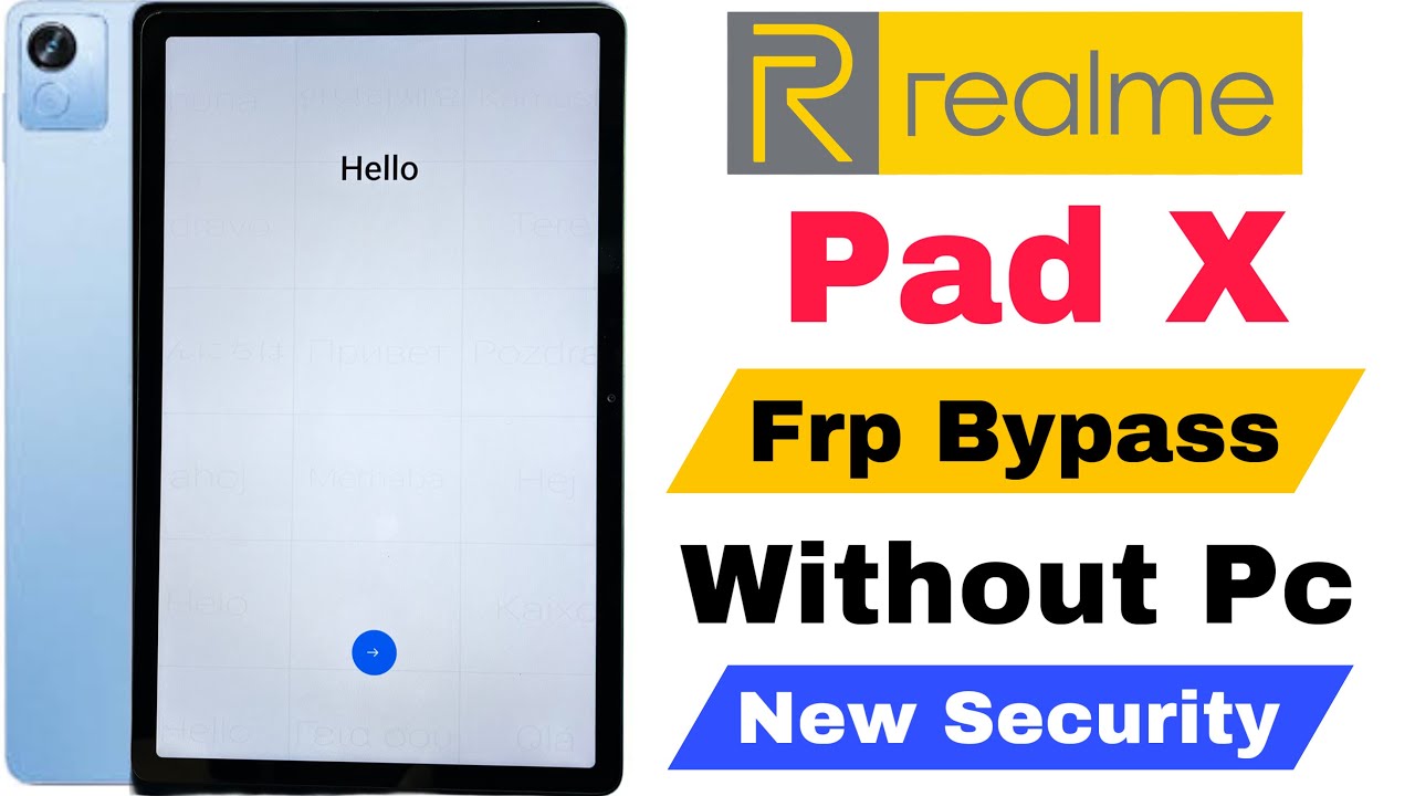 Realme Pad X Frp Bypass | Without Pc | Google Account Lock Unlock - New Security Update 2025