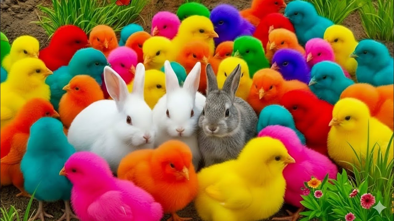 Tangkap Ayam Lucu, ayam warna warni, ayam rainbow, kelinci lucu, bebek lucu, ikan koi, Hewan Lucu