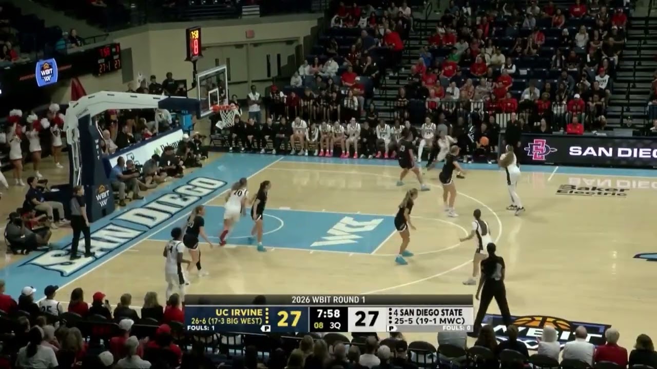 SDSU WOMEN'S HOOPS HIGHLIGHTS: AZTECS 61, UC IRVINE 55 - WBIT TOURNAMENT MAR 19, 2026