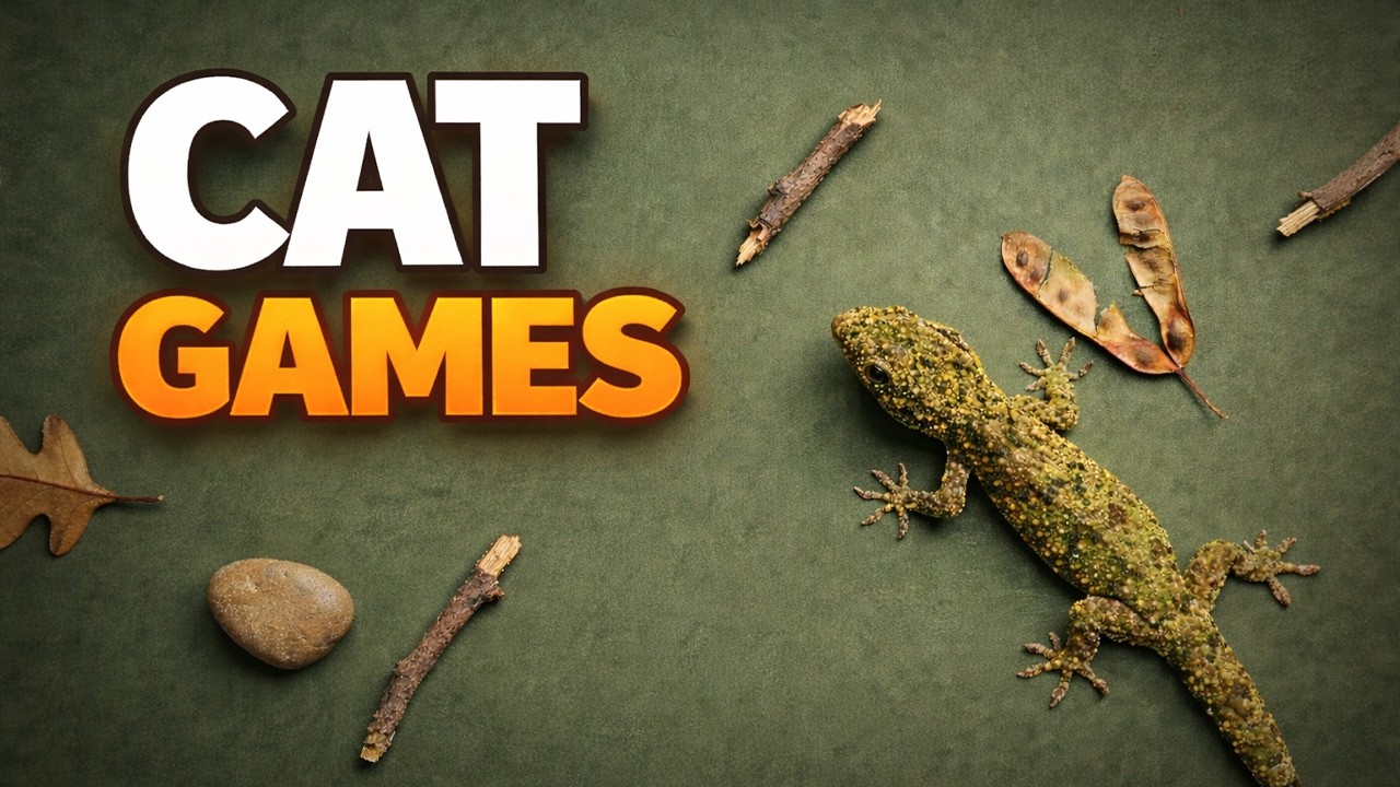 Cat Games For Bored Cats 🐾🎮 Running Lizard Chase On Screen | Fun Interactive TV For Cats