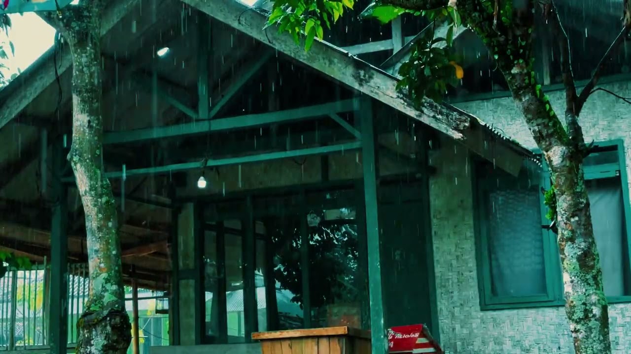 Heavy Rain on an Old Wooden House | Cozy ASMR for Deep Sleep