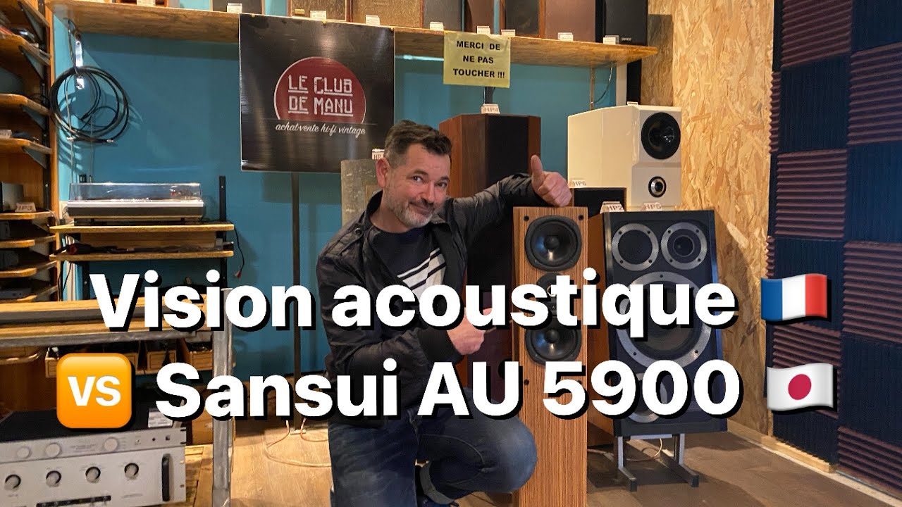 Enceinte Vision Acoustique 🇫🇷 🆚 ampli Sansui AU 5900 🇯🇵 👌🎵🎵