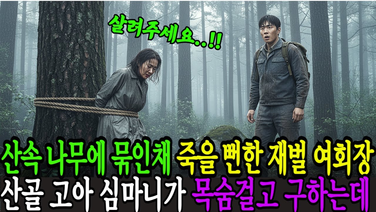 영상깊은 산속 나무에 묶여 죽을 뻔한 재벌 여회장을 20대 고아 심마니가 목숨 걸고 구하는데..