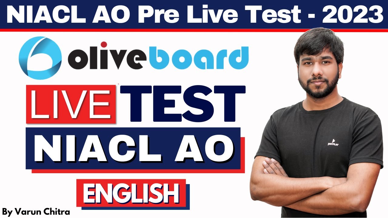 NIACL AO LIVE TEST 2023 | Oliveboard | Complete Live Solution | English by Varun Chitra | StudyQuick