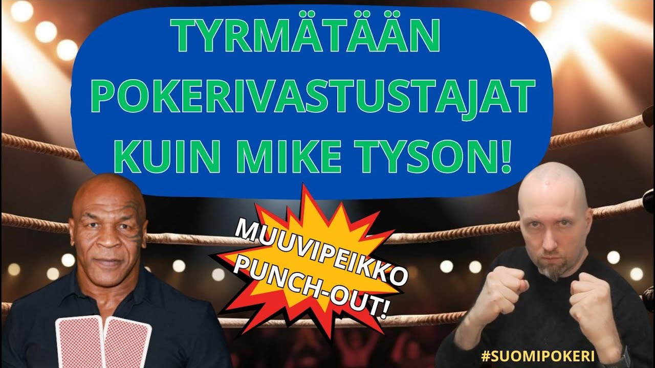 Tyrm&auml;t&auml;&auml;n vastustajat pokerip&ouml;yd&auml;ss&auml; kuin Mike Tyson! 🥊💰 #suomipokeri #turnauspokeri #nettipokeri