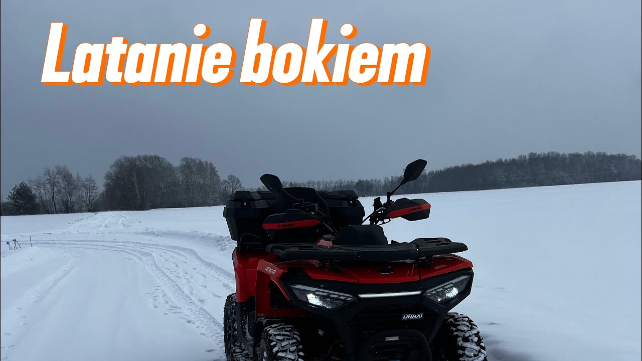 Latanie bokiem po śniegu🤩Linhai550😍
