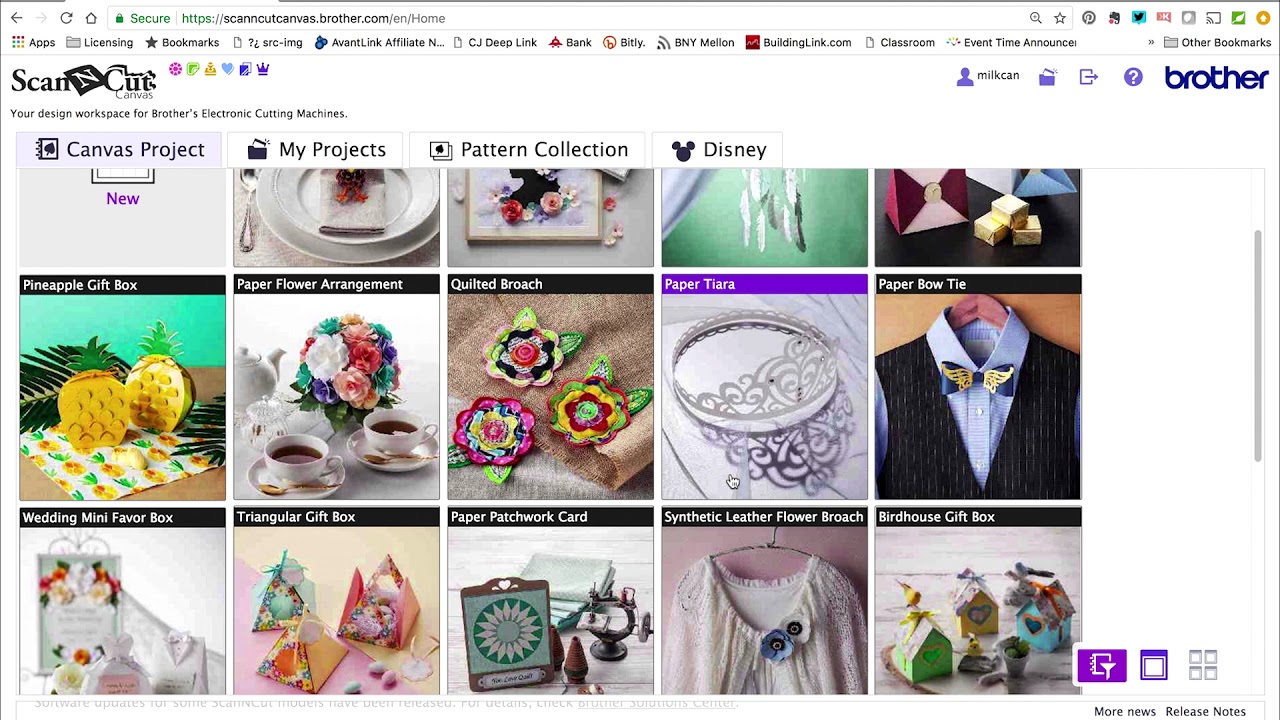 Filter through Projects with ScanNCut