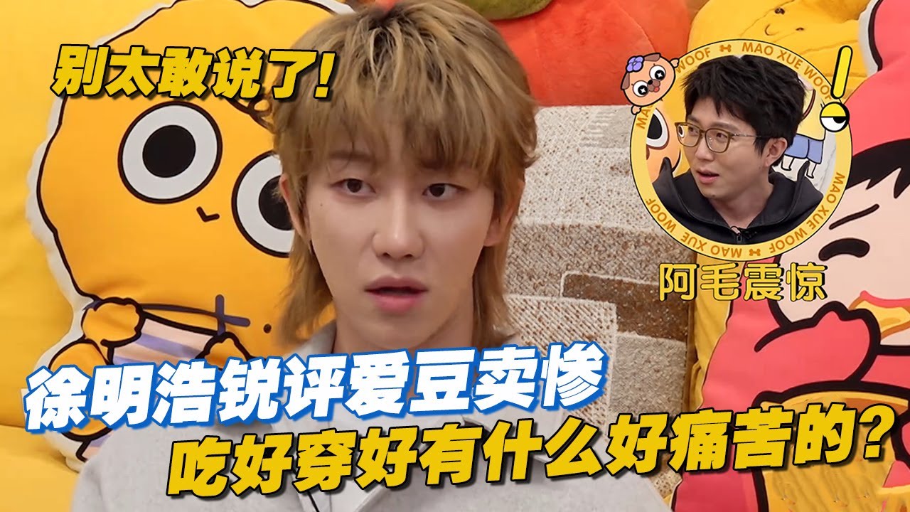 【ENG】#徐明浩 锐评爱豆卖惨：吃得好穿得好不知道有什么可痛苦的，小八老师你别太敢说了！#毛雪汪 #毛不易 #李雪琴 #搞笑 #综艺 #SEVENTEEN