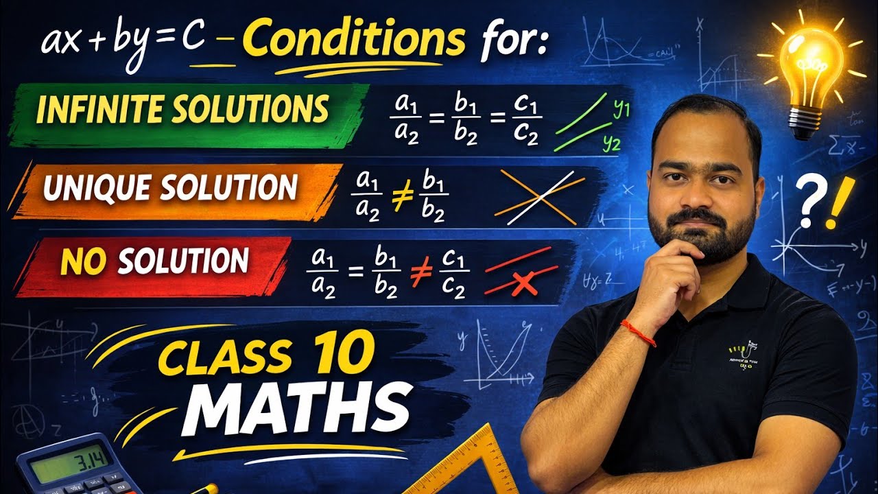 Condition for infinite solution, unique solution and no solution 