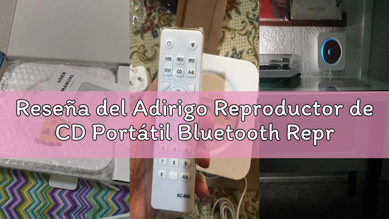 Reseña del Adirigo Reproductor de CD Portátil Bluetooth Reproductor CD de Escritorio Multifunctional