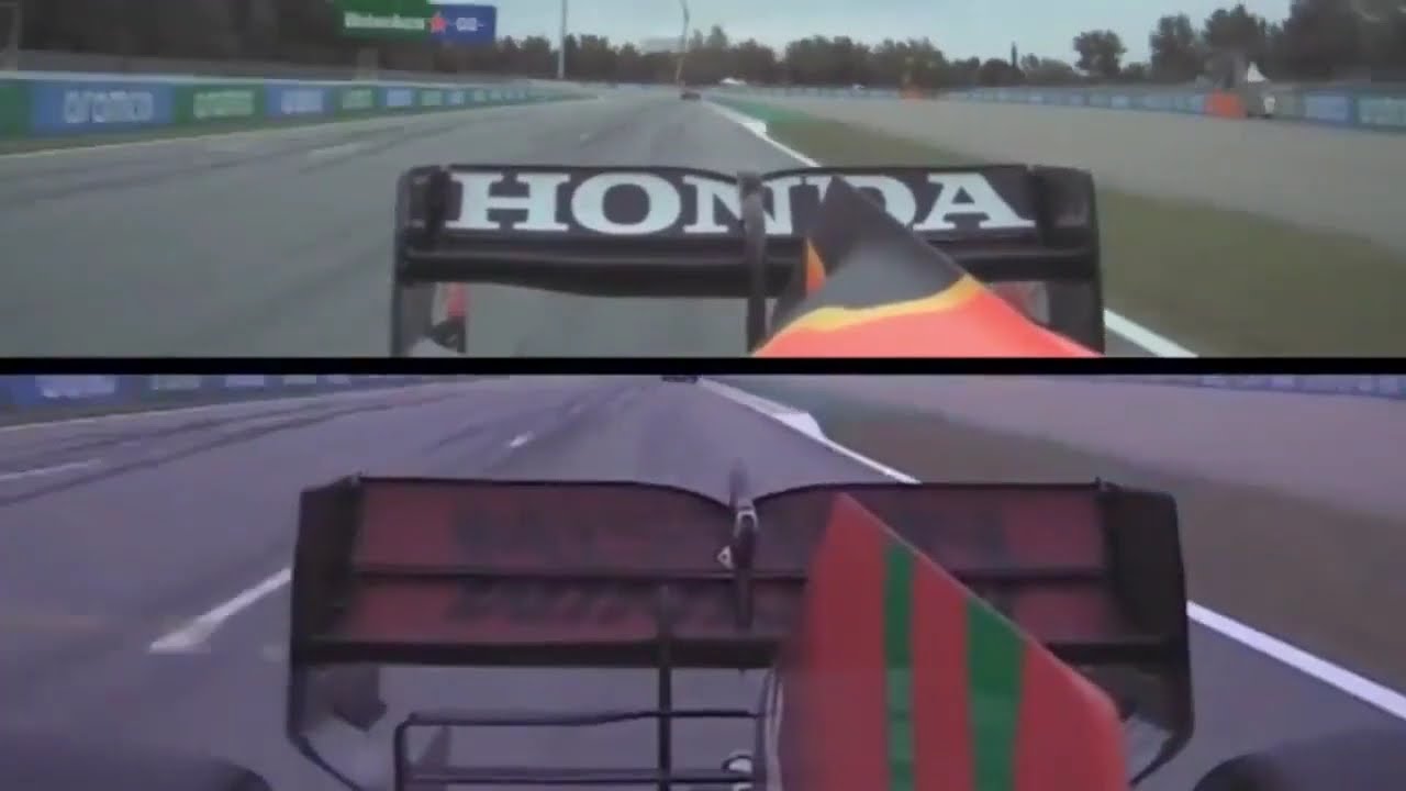 Red Bull Rear wing vs Ferrari Rear Wing