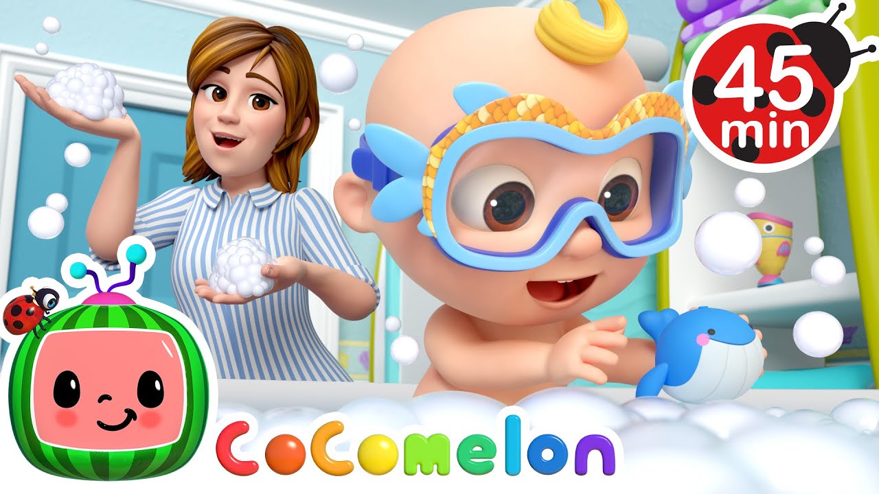 Big Bubble Bath Song and Swim Play! + MORE CoComelon Nursery Rhymes & Songs